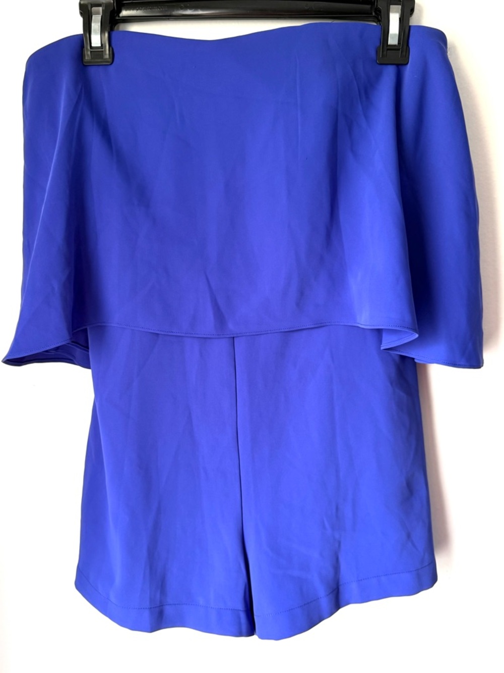 Amanda Uprichard Royal Blue Strapless Solid Crepe Romper One-Piece Women S - Picture 2 of 11